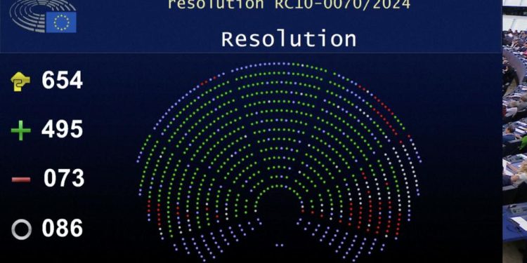 EP adopts resolution on decline of democracy in Georgia with 495 votes