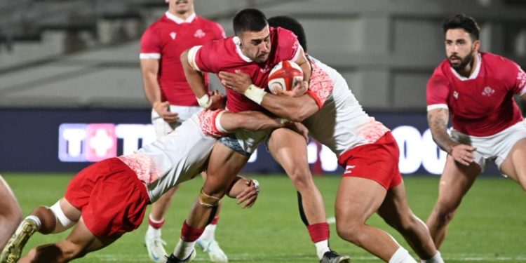 Georgia defeats Tonga 22:7 in rugby match