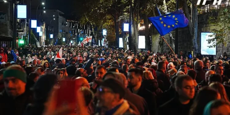 Rally participants return to the territory of TSU