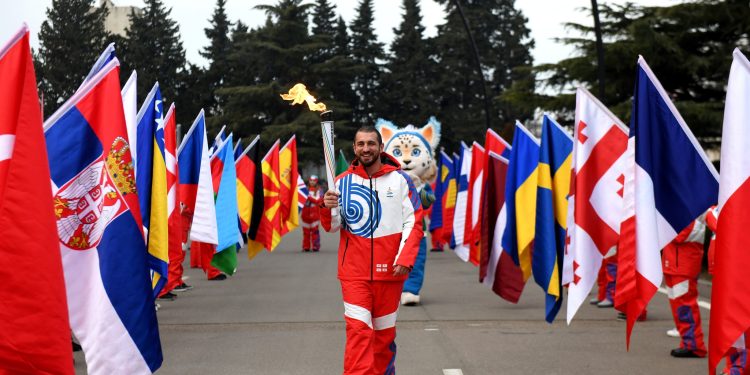 Bakuriani 2025 peace flame arrives in Georgia