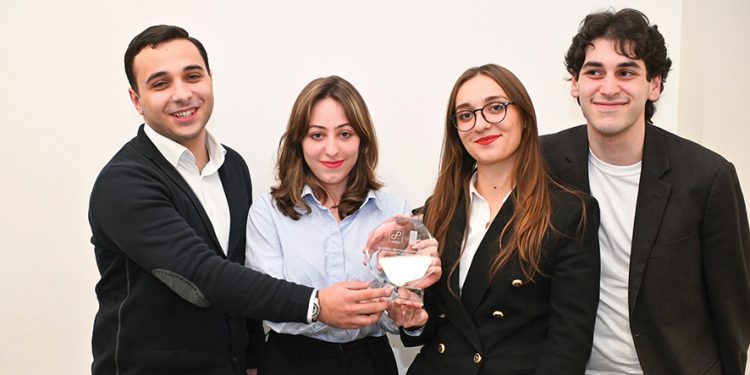 The Free University of Tbilisi winning team. Photo by UNDP/Gela Bedianashvili