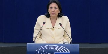 “Georgians will not stop until new elections” — President’s speech to the European Parliament