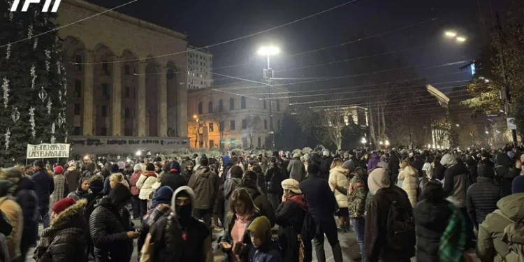 12th night: Pro-European rally near the parliament continues