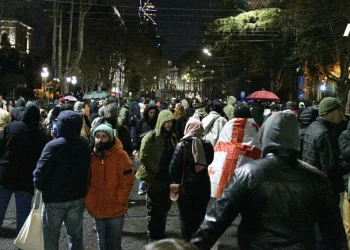 17th night: Pro-European rally in front of Parliament continues