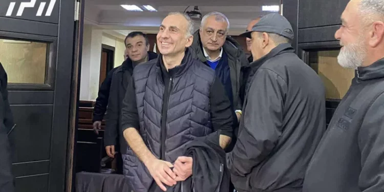 Strong Georgia leader Aleko Elisashvili released from courtroom