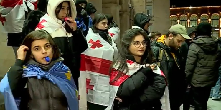 Gori protests Russification of Georgia’s foreign policy on 6th day of demonstrations