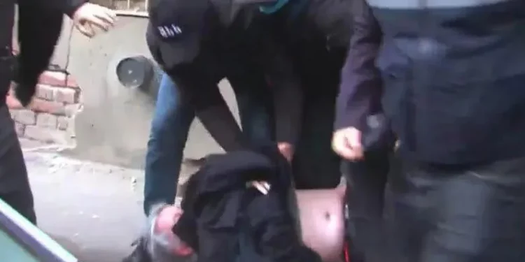 Ahali party leader Nika Gvaramia arrested during the search of Droa office