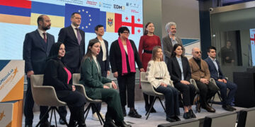 Marta Kos and the first wave of journalists. Source: FB