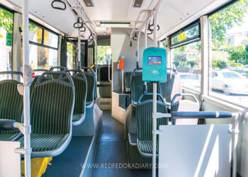 A Tbilisi bus and fare box. Source: redfedoradiary.com