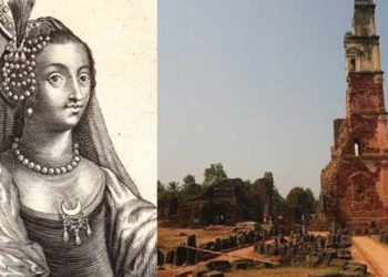 Queen Ketevan and the Church of St Augustine in Goa, India. Photo by Francesco Bandarin