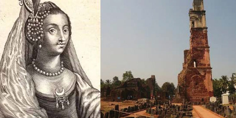 Queen Ketevan and the Church of St Augustine in Goa, India. Photo by Francesco Bandarin