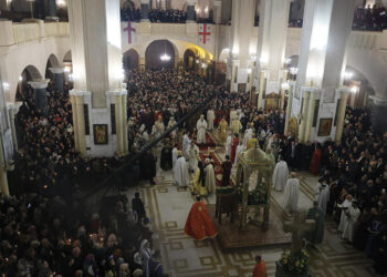 Orthodox Christmas Eve inn Sameba Cathedral. Source: FB
