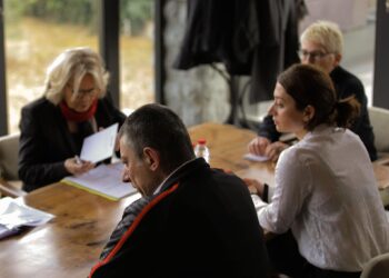 PACE delegation members visit Giorgi Gakharia at his house