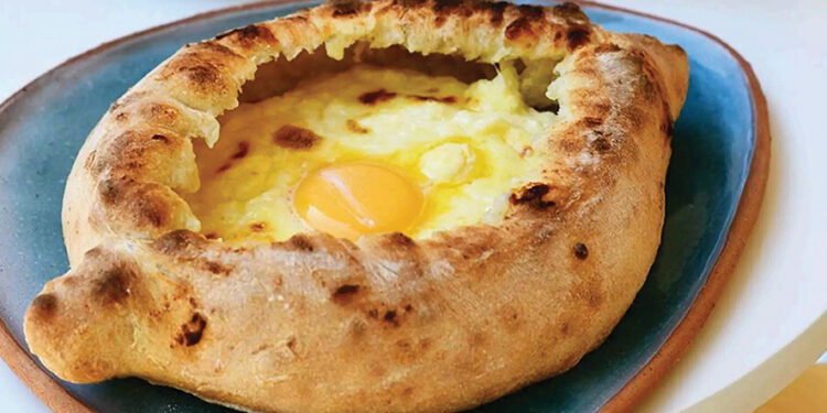 Adjarian khachapuri at Gunda restaurant