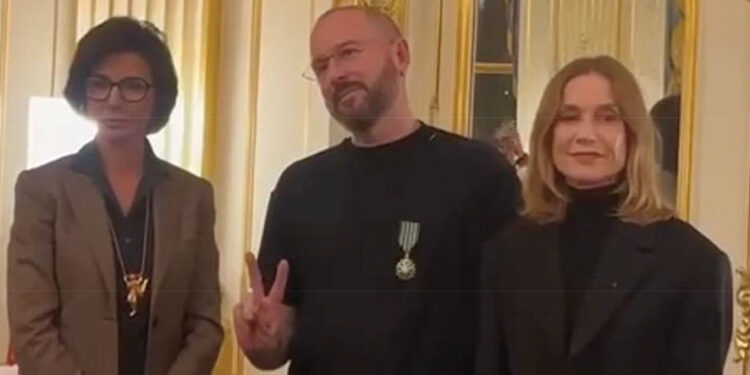 Demna Gvasalia receives the Ordre des Arts et des Lettres from French Minister of Culture Rachida Dati. Source: IG