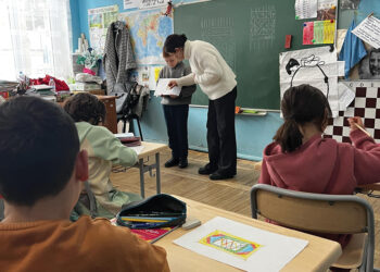 Inside a Georgian classroom. source: FB