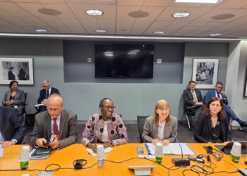 World Bank VP Antonella Bassani (second from left) during the meeting with Georgian Finance Minister Lasha Khutsishvili and other officials. Photo: The Ministry of Finance.