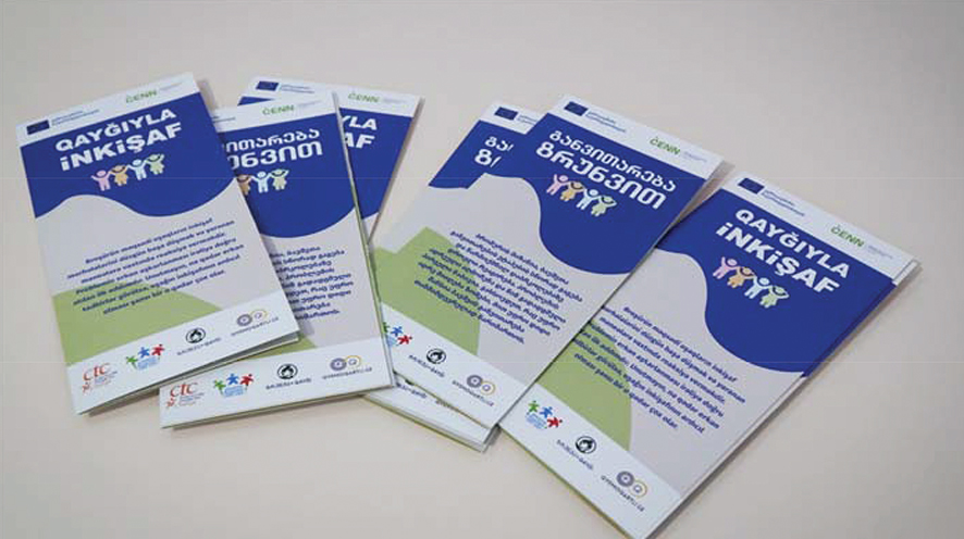 Informative leaflets in Georgian and Azerbaijani, produced by Care Georgia. Source: CENN
