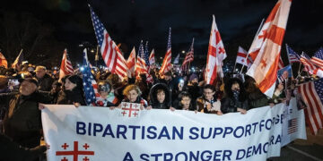 Georgians ask for US backing. Source: eurasianet. Photo by Mariam Nikuradze/oc-media.org