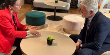 Ex-president Salome Zurabishvili participates in GLOBSEC Forum in Prague