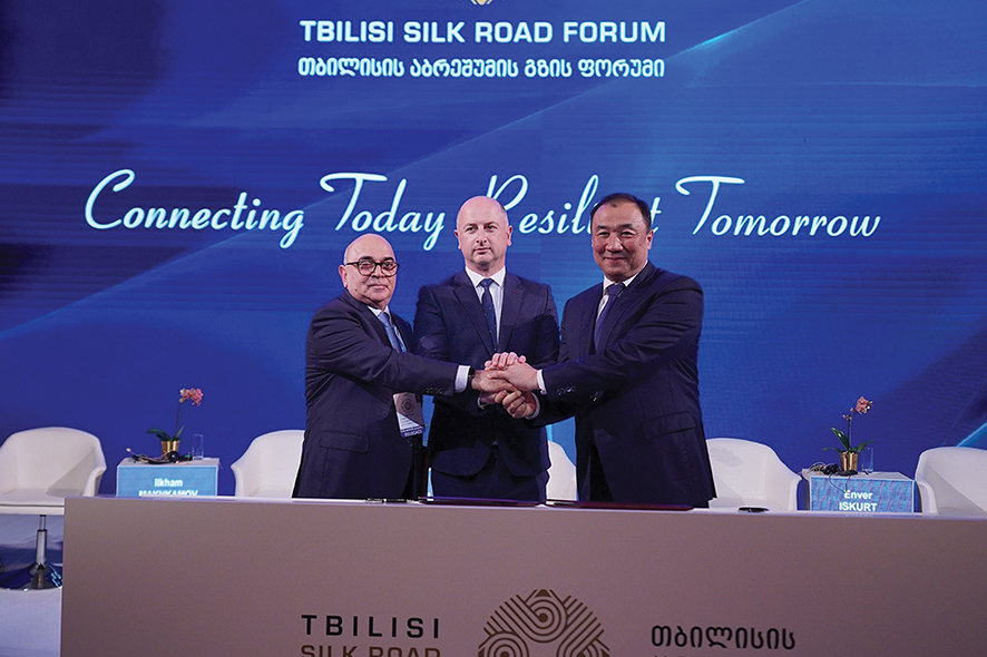 In 2023, within the framework of the Tbilisi Silk Road Forum, Georgia, Kazakhstan and Azerbaijan signed the creation of a joint venture Middle Corridor Multimodal to strengthen the transit corridor of Georgia and stimulate shipments between China, Europe and Turkey. Source: railway.ge