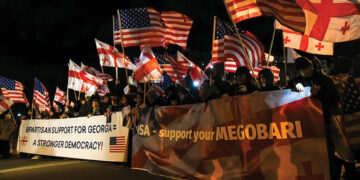 Georgian protesters. Source: responsiblestatecraft