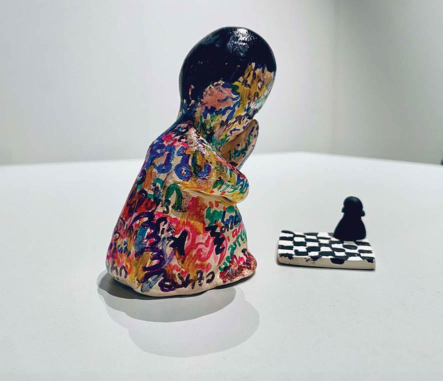 Gagosh (Giorgi Gagoshidze), Untitled, 2025. Mixed media on gypsum. height: 11 cm. This work was sold at Bonhams' Georgian Art Now auction in 2025. Photo: Giorgi Shengelia