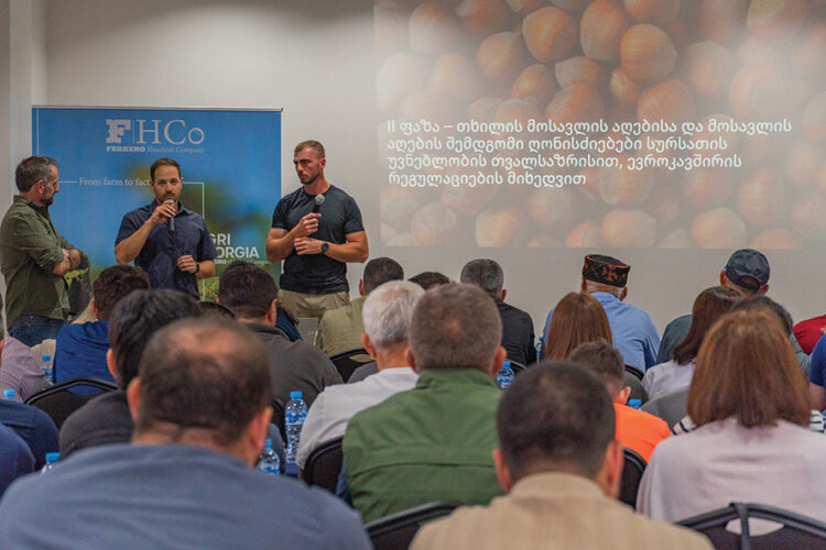 A technical training for hazelnut producers. Source: FAO