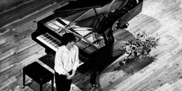 Tsotne Zedginidze, a 15-yearold Georgian composer-performer. Photo by the author