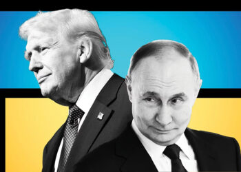 Donald Trump and Vladimir Putin. Image by Carolina Vargas/FT/Getty