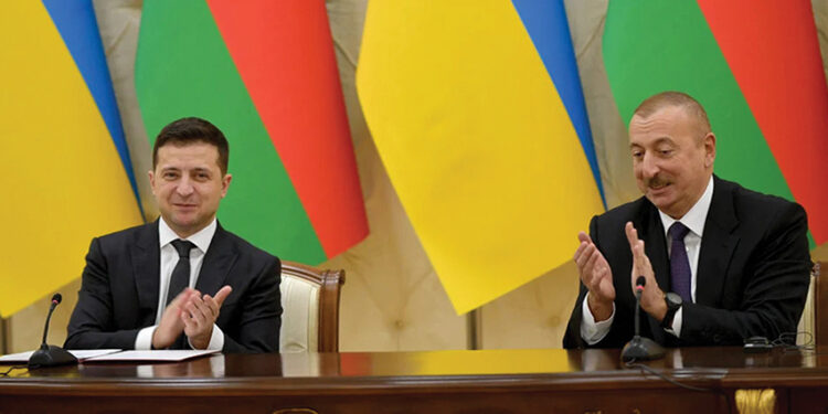 Volodymyr Zelensky and Ilham Aliyev in 2019. Source: geopoliticalmonitor