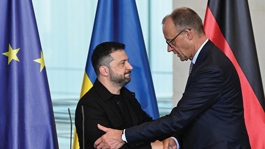 Zelensky and Merz meet in Berlin for a US/EU virtual summit Wednesday. Source: france24
