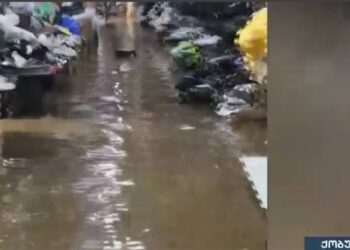 Streets in Kobuleti flooded after heavy rain