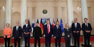Trump hosts European leaders at White House following talks with Zelensky