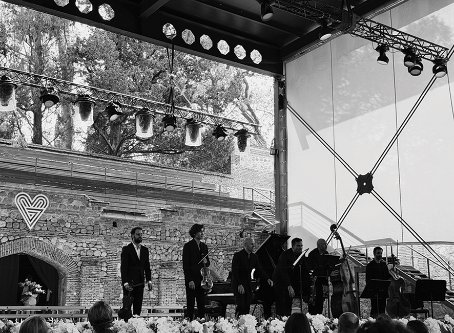 Yamen Saadi, Marc Bouchkov, Daniel Lozakovich, Pablo Ferrández, Brendan Kane, Julien Quentin. Photo by the author