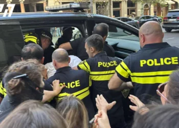 16 detained during protest on Rustaveli Avenue for blocking traffic