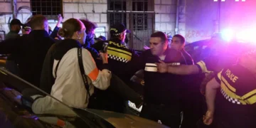 Confrontation on Besiki Street: teen arrested after brandishing firearm during march