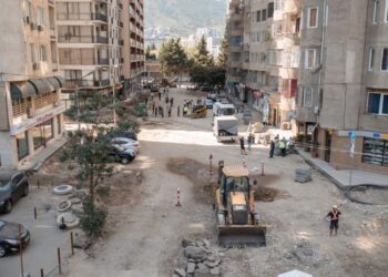 Rehabilitation works underway on Merab Aleksidze Street and surrounding areas