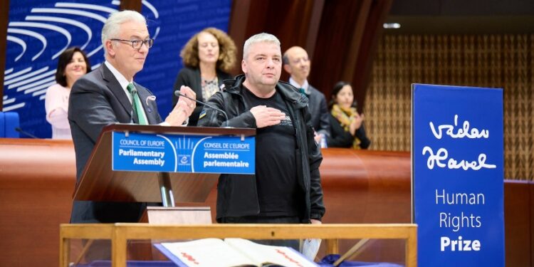 2025 Václav Havel Prize awarded to Ukrainian journalist and human rights defender Maksym Butkevych