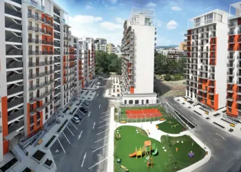 New housing complex for displaced families under construction in Tbilisi