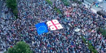 Protest march in Tbilisi to mark 333 days of demonstrations