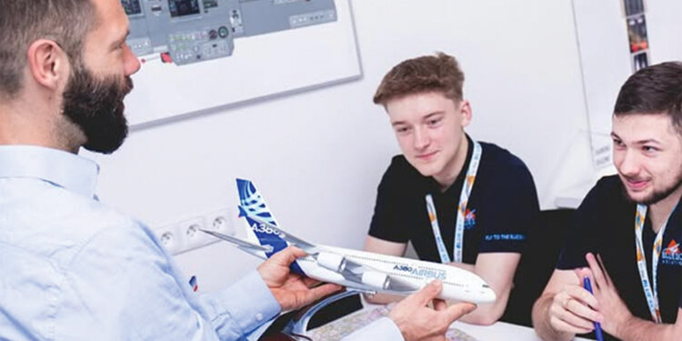 A Blue Sky trainer with two students. Source: IG