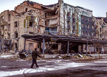 In Pokrovsk, an industrial city in eastern Ukraine's Donetsk region. Photo by Anton Shtuka for NPR