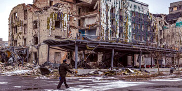In Pokrovsk, an industrial city in eastern Ukraine's Donetsk region. Photo by Anton Shtuka for NPR