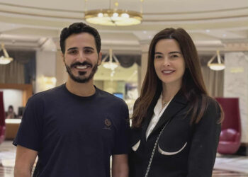 The "Tinder Swindler" with his lawyer on release last week. Source: Whatsapp