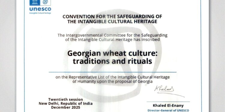 Georgia receives UNESCO certificate for inscribed intangible cultural heritage element