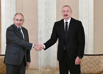 PM of Armenia and President of Azerbaijan after signing off on the peace deal. Source: tasnimnews