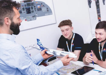 A Blue Sky Academy trainer and students. Source: Blue Sky Academy