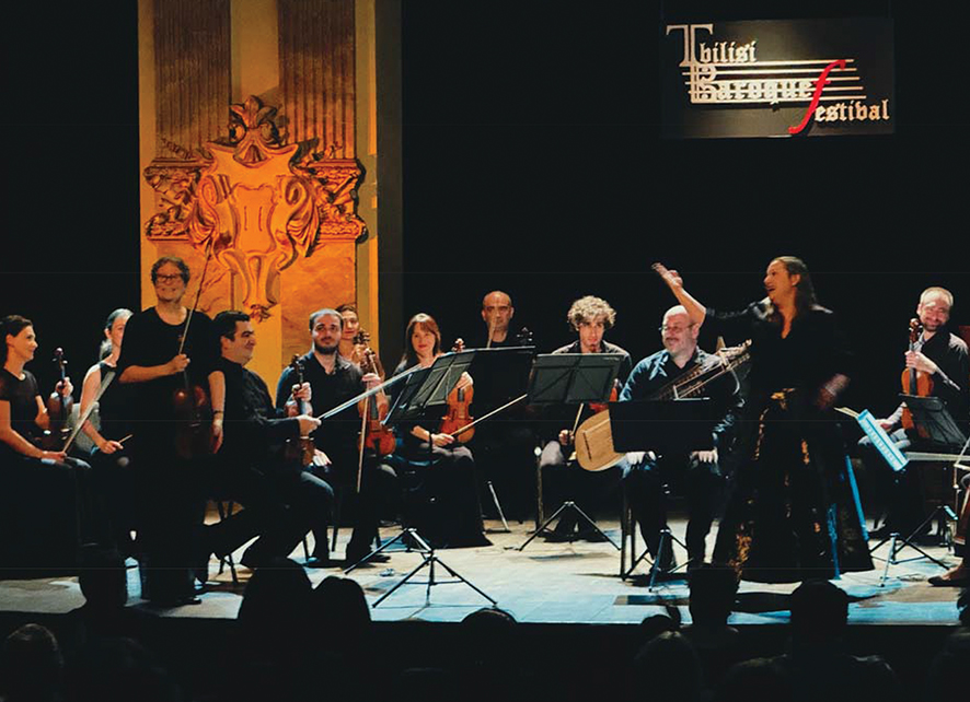 Dorothee Mields, Christine Busch and Georgian Sinfonietta. Photo by the author