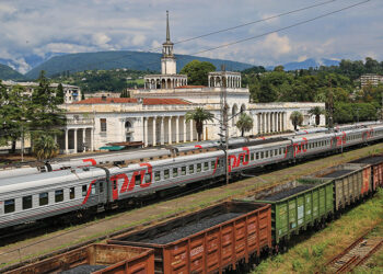Coal loaded wagons at the Sokhumi railway station. Source: informnapalm.org